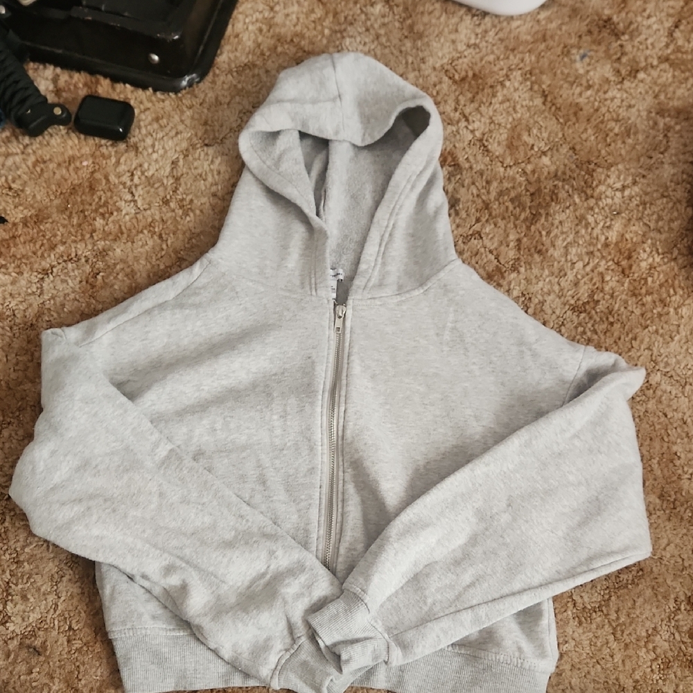 Gray Oversized Long Sleeve Hoodie